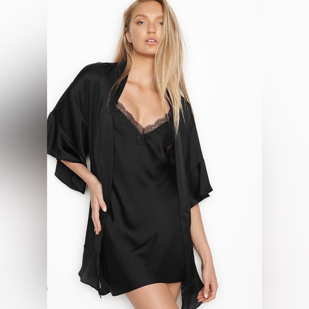 VS black silk robe